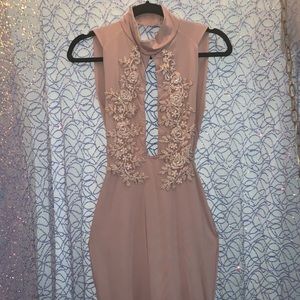 Body con floral embellished dress